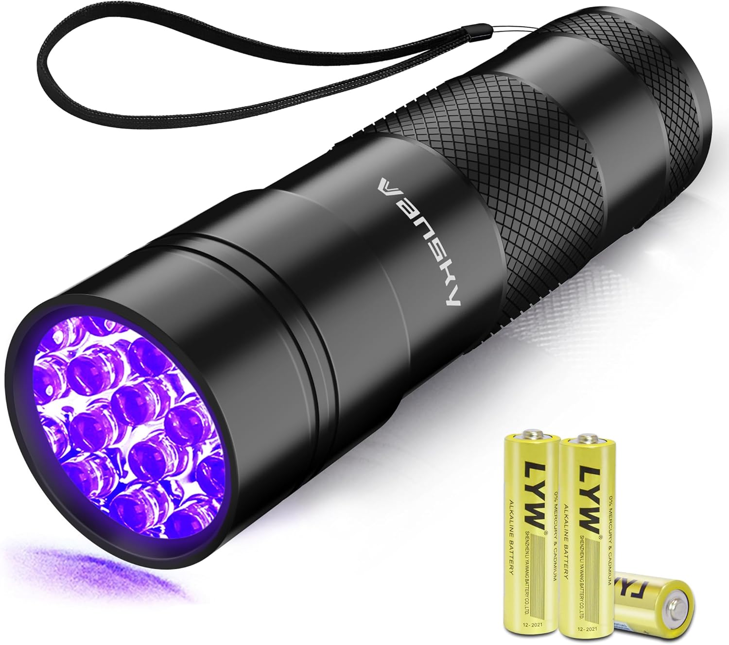 Vansky Black Light UV Flashlight Blacklight 12 LED Urine Detector for Dog/Cat/Pe...