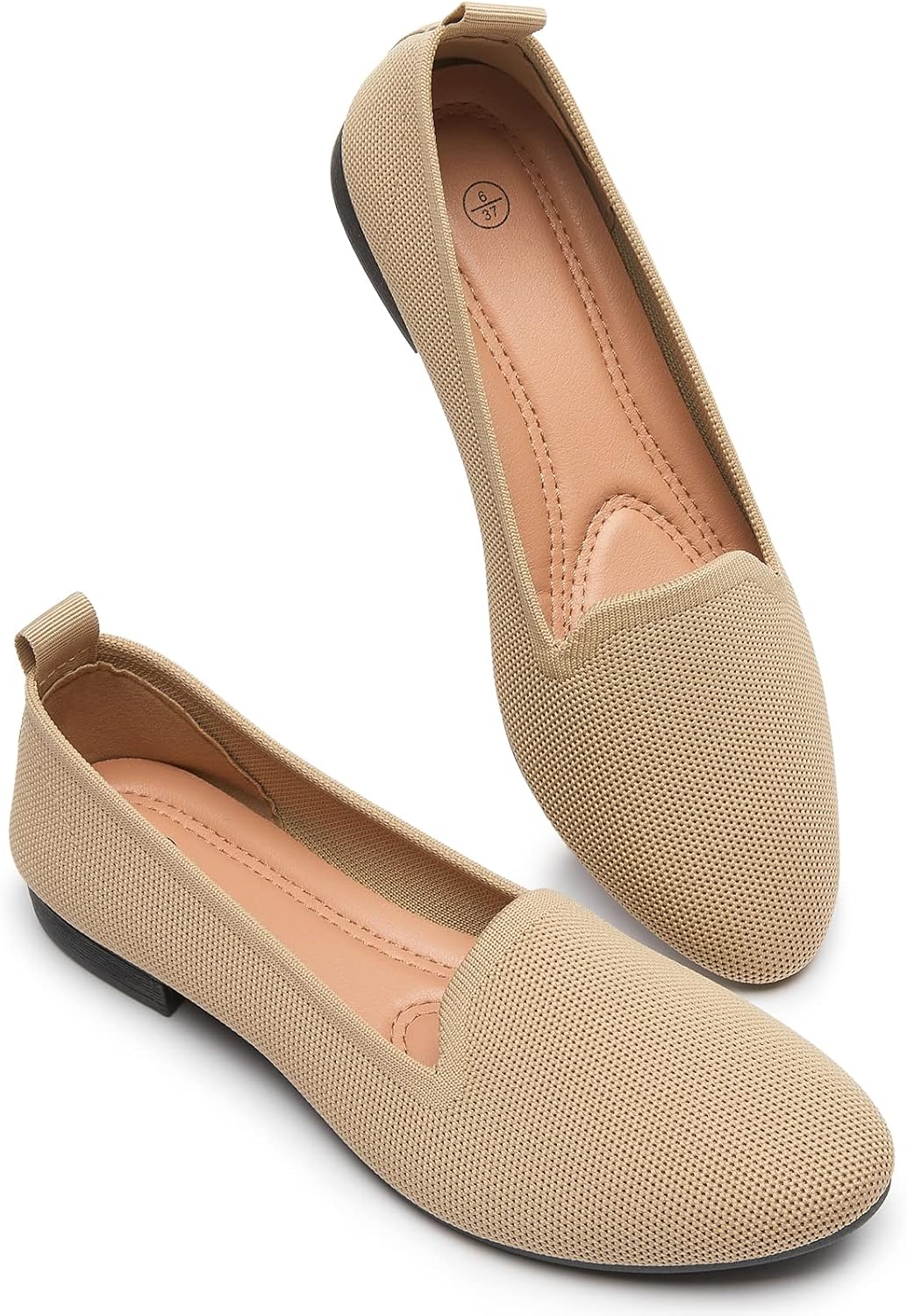 BABUDOG Women's Sparkly Flats Shoes Shiny Mesh Loafers Shoes Soft Memory Foam Fl...