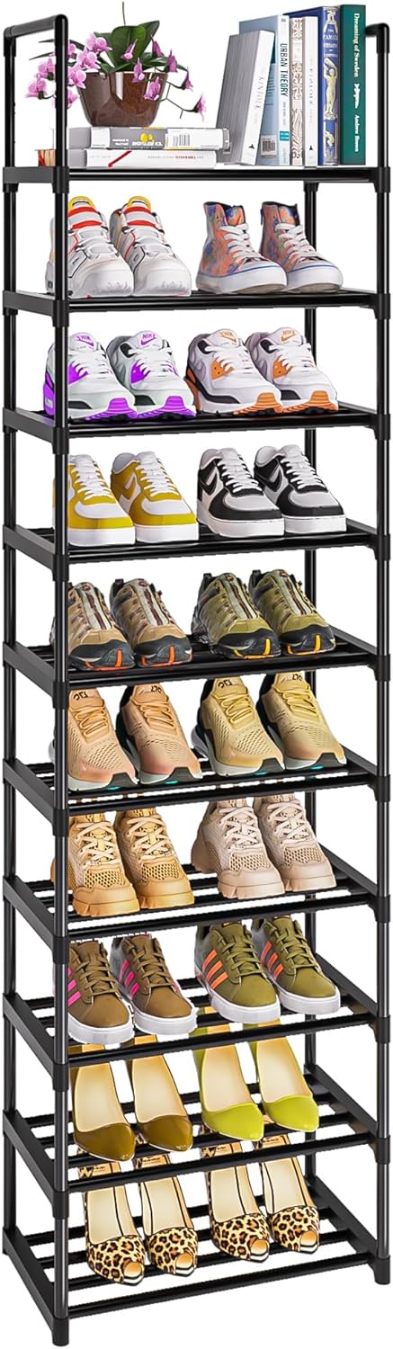 Shoe Rack, Sturdy Metal Shoe Rack Organizer,Narrow Shoe Rack,Shoe Racks for Clos...