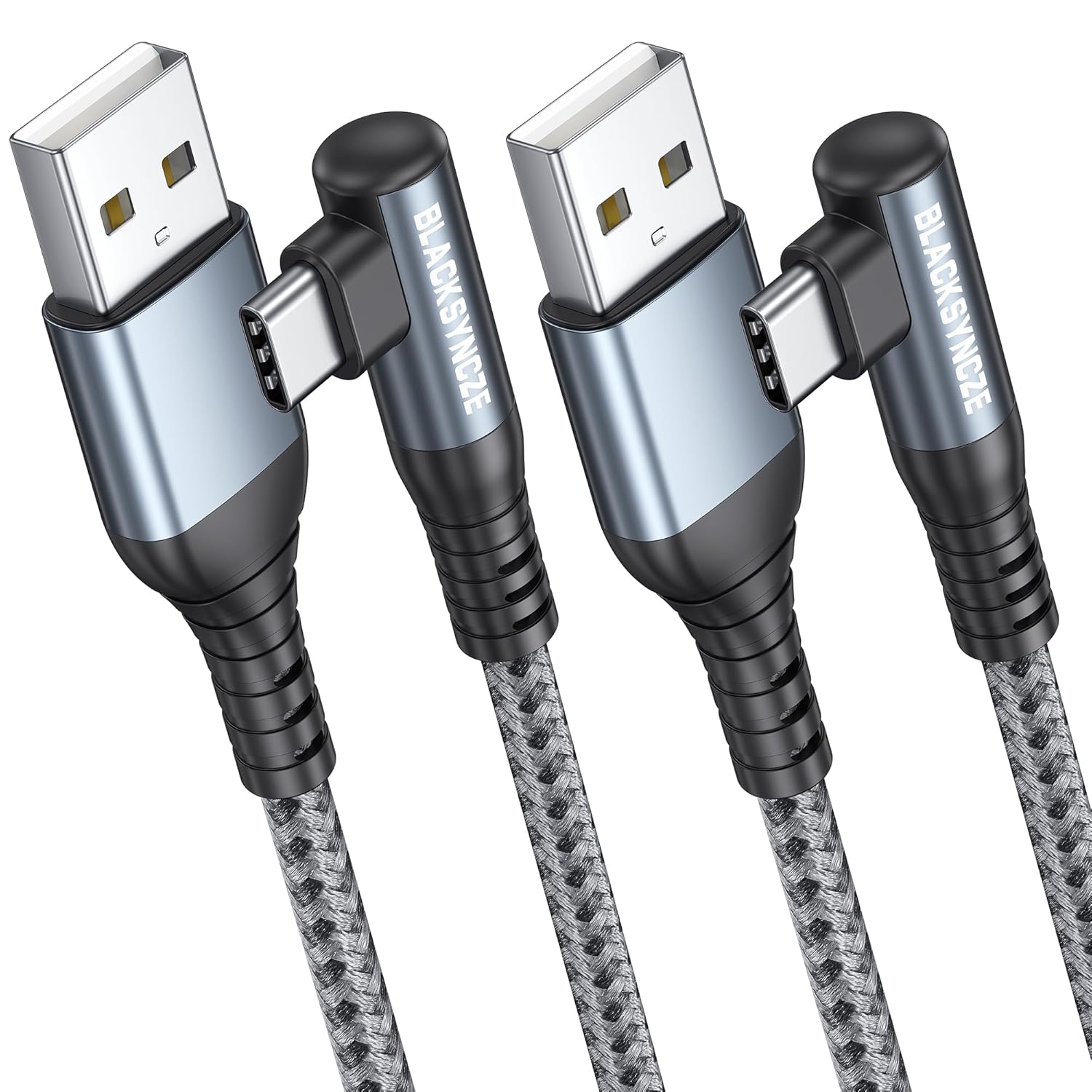 BLACKSYNCZE USB C Charger Cable [2-Pack 1M], 3.1A Type C Charger Cable Fast Char...