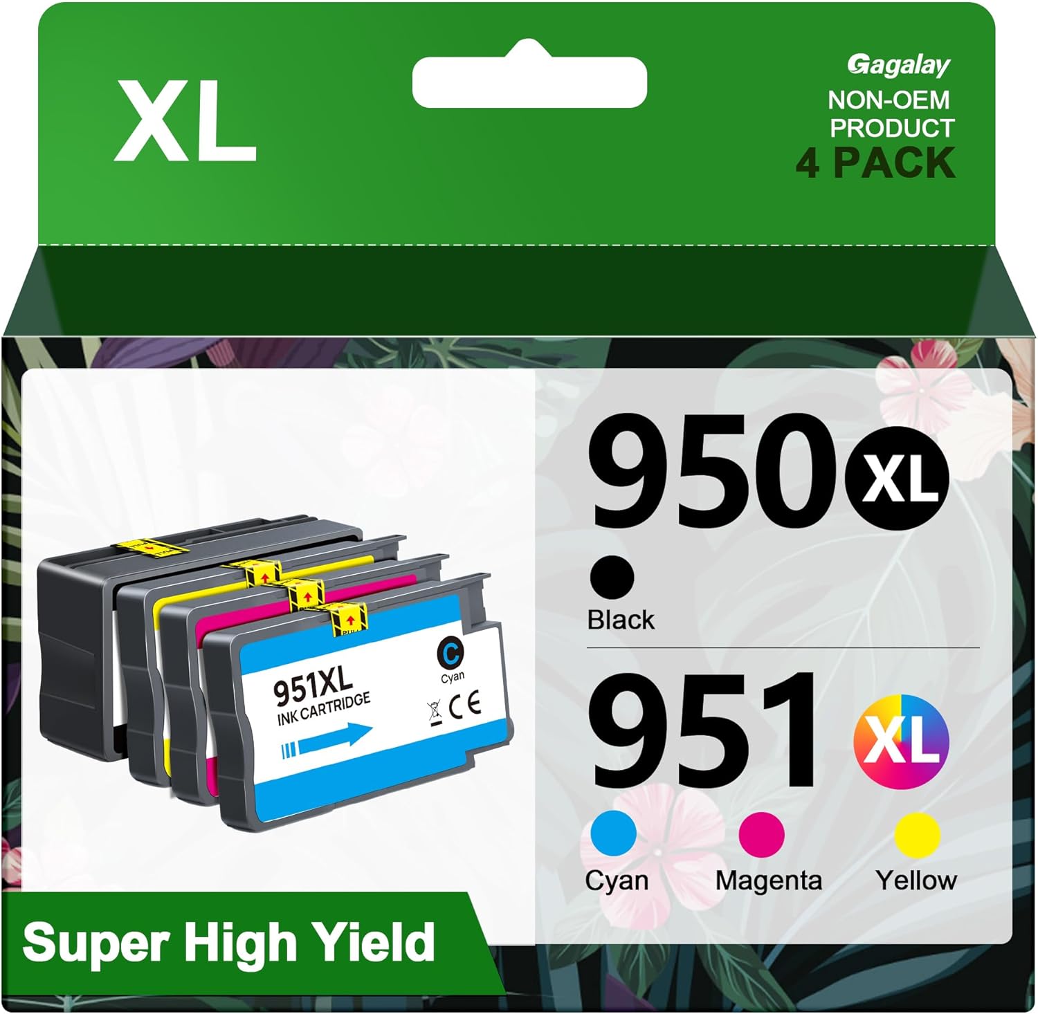 950XL 951XL Ink Cartridges Combo Pack Compatible for HP 950 951 Ink Cartridges C...