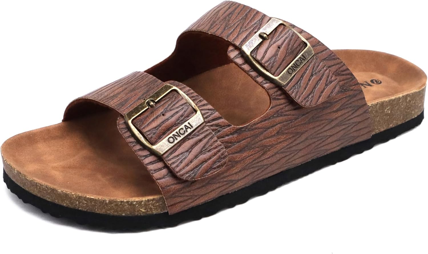 ONCAI Men's Slide Sandal Summer Beach Indoor and Outdoor Anti-skidding Flat Cork...