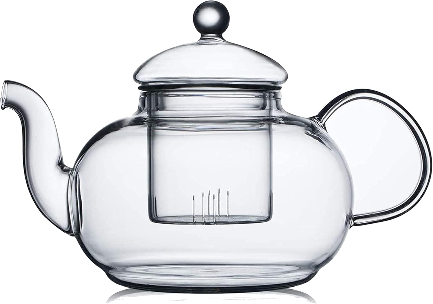CNGLASS Glass Teapot Stovetop Safe,Clear Teapot with Removable Infuser 20.3 oz,L...