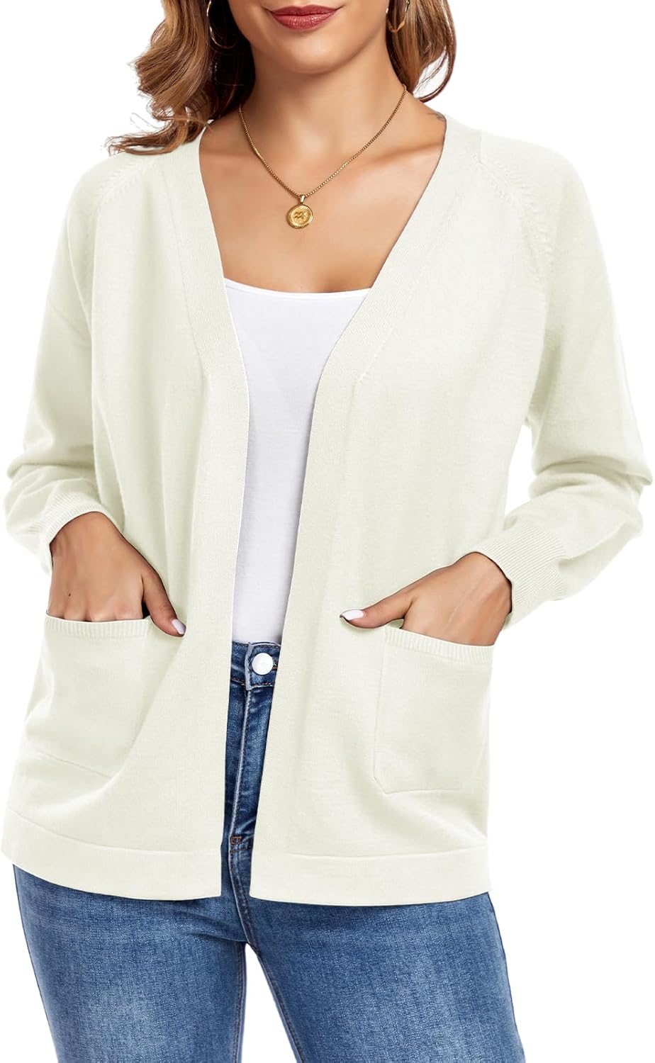 TownCat Women's Knit Cardigan Sweaters with Pocket Lightweight Long Sleeve Open...