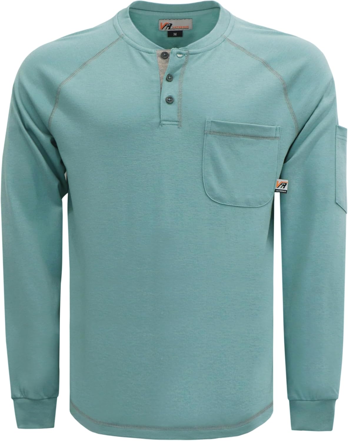 VATRENUS FR Shirts Henley 5.5oz 100% Cotton Flame Resistant Long Sleeve T-Shirts...