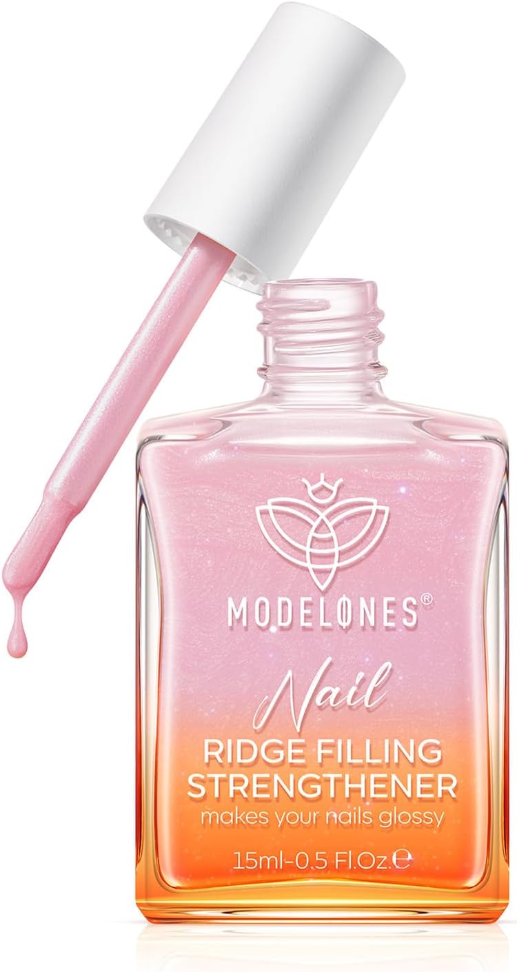 Modelones Nail Care 8 in one Ridge Filling Strengthener Treatment, Nail Polish S...