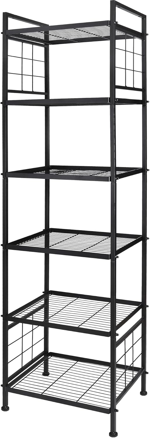 GIOTORENT 6-Wire Standing Storage Shelf, Metal Shelving Unit Pantry Rack for Lau...