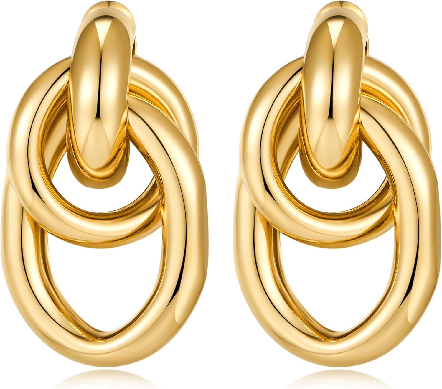 Gold Geometric Drop Dangle Earrings for Women Long Link Dangle Earrings Jewelry...
