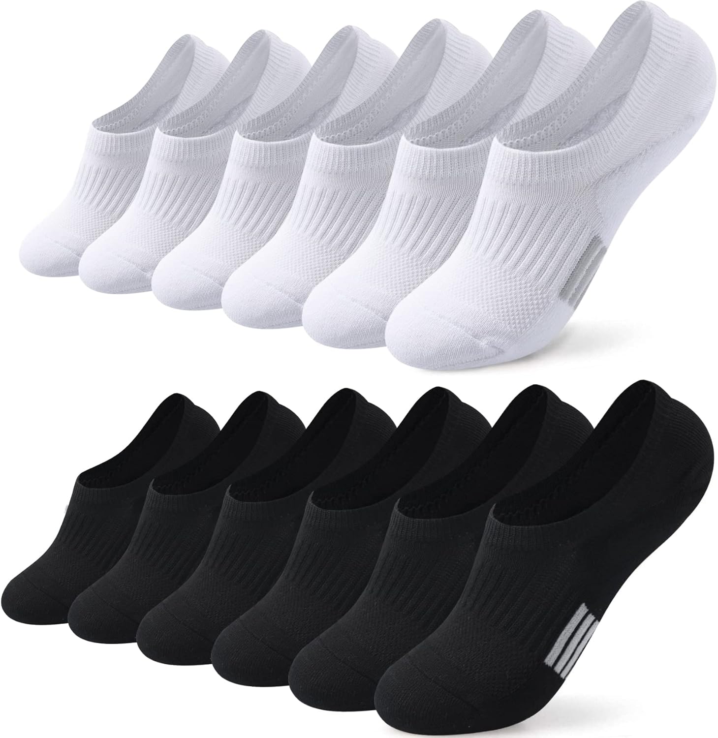 6 Pairs Invisible Ankle Trainer Socks Womens, No Show Low Cut Casual Socks, Non...