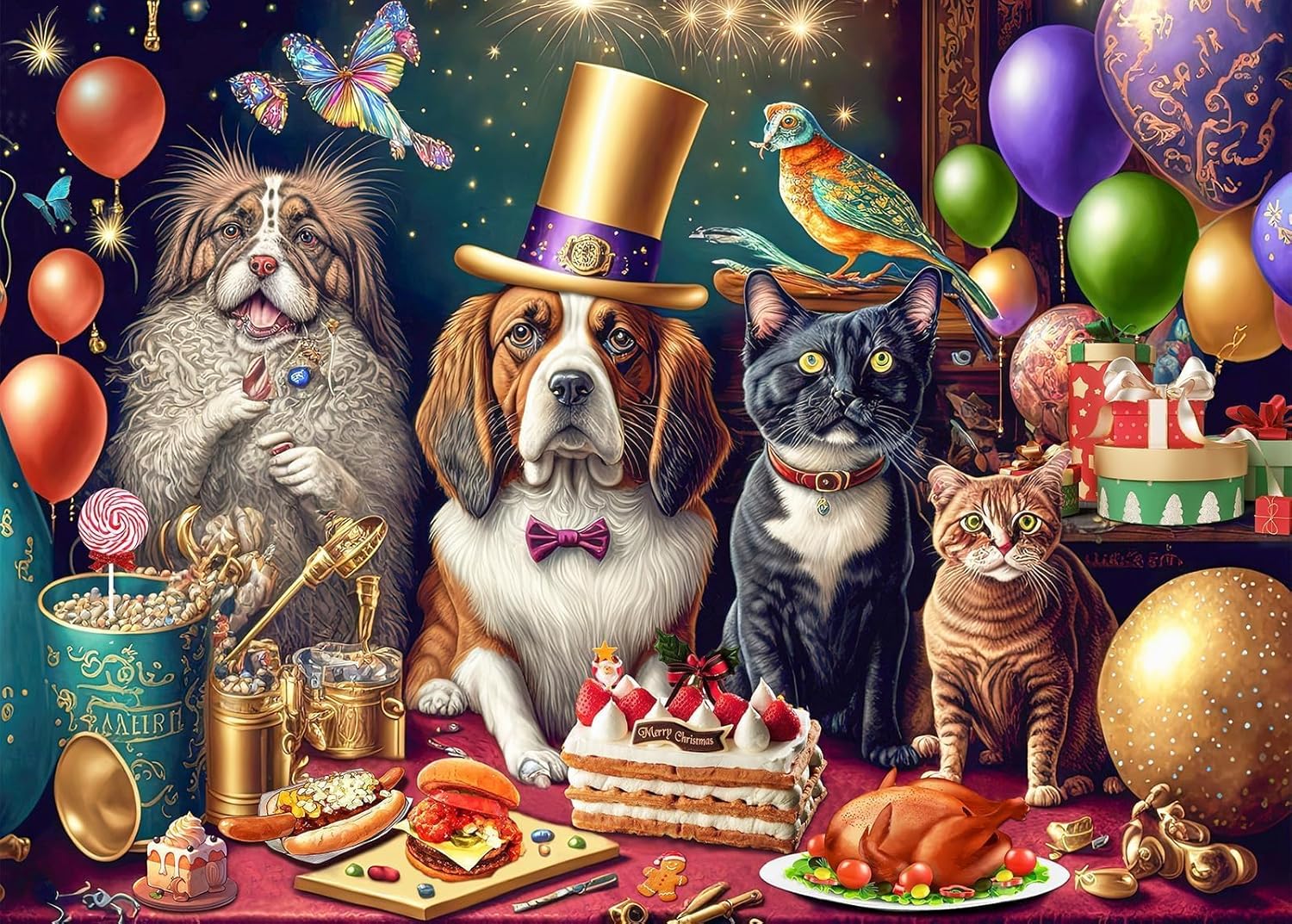 HUADADA Jigsaw Puzzles for Adults 1000 Pieces, Family Dinner Interlock Perfectly...