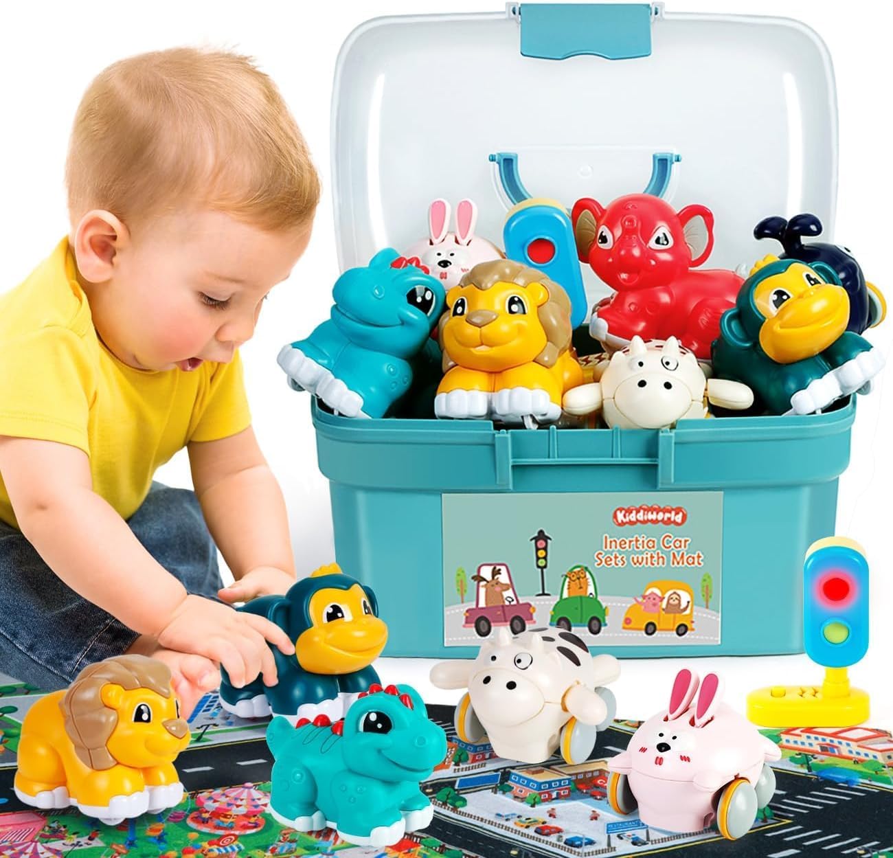 HahaGift Animal Car Toys for Boys Gifts, Baby Boy Toys Truck Toy, Pull Back Cars...