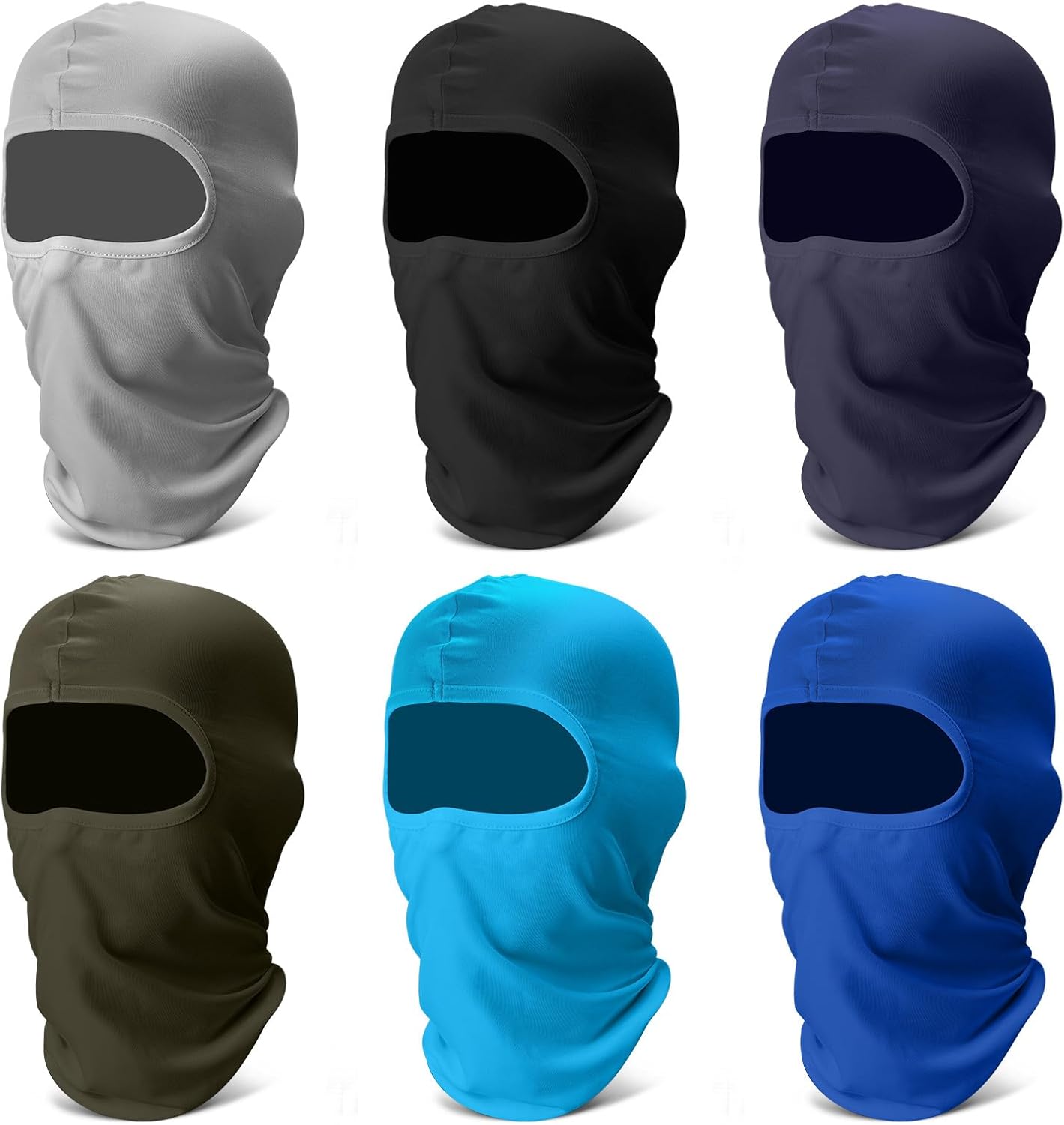 6 Pack Balaclava Ski Face Mask: Cooling Neck Gaiter Full Head Mask Face Cover On...