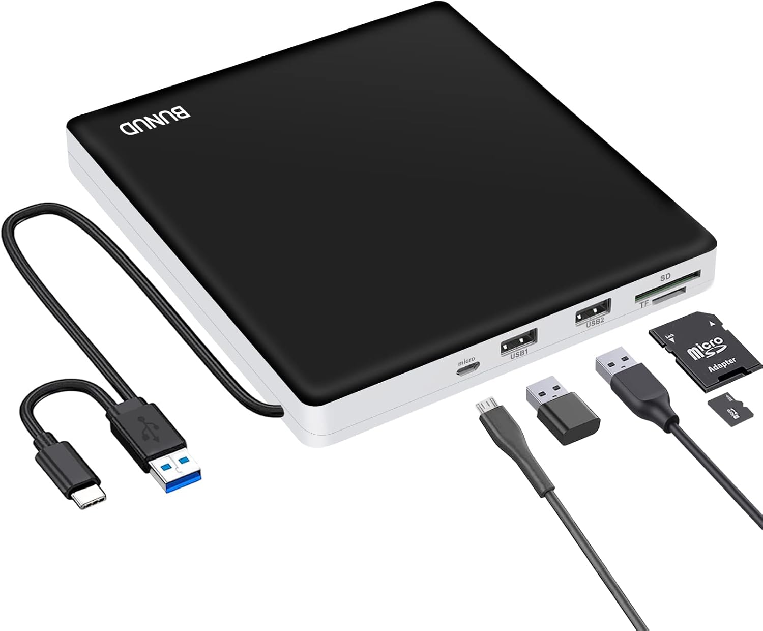 External CD DVD Drive, USB 3.0 & Type-C CD/DVD RW ROM Burner Rewriter Writer Rea...