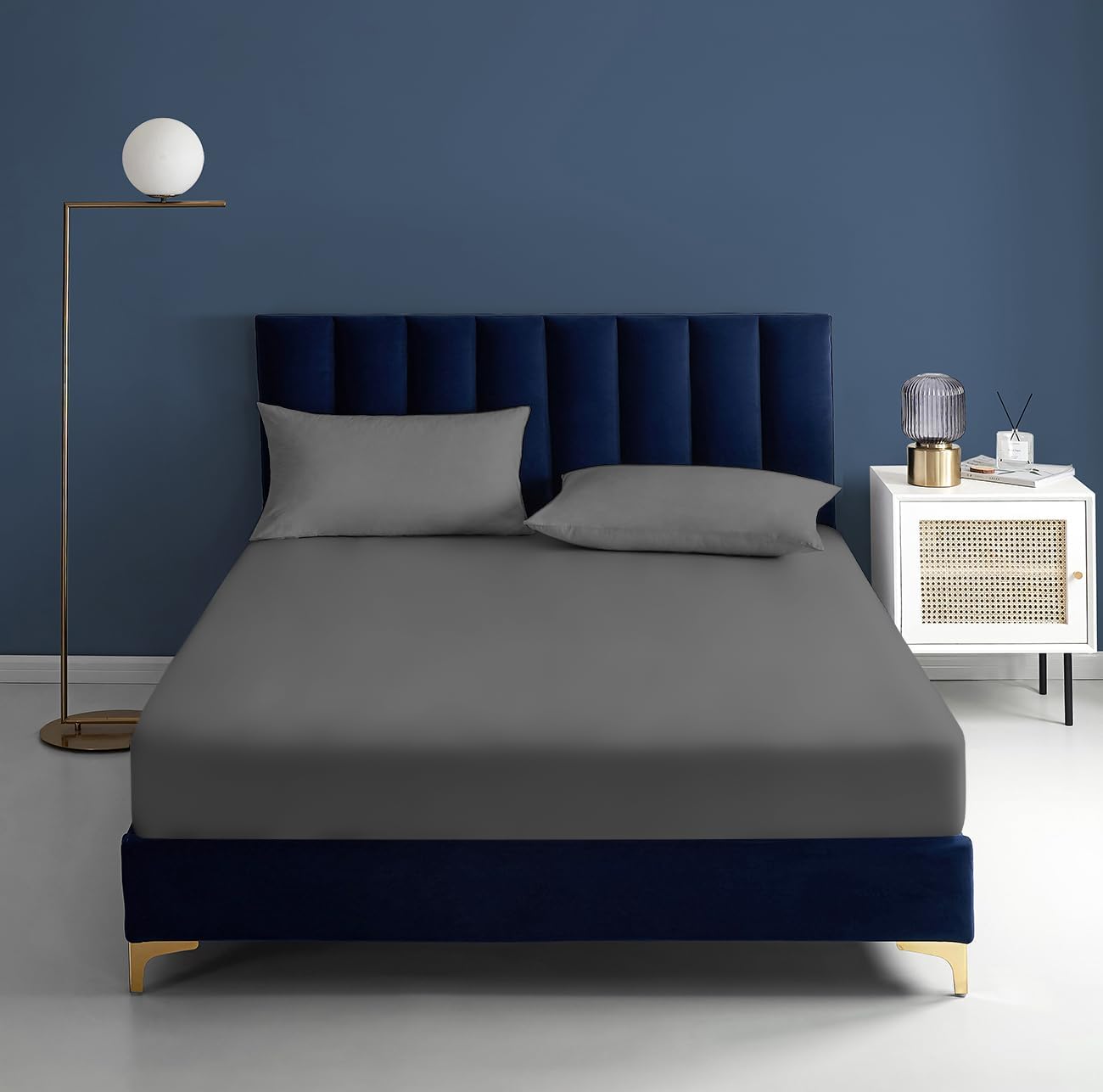 RUN HELIX 150x200 cm King Size Fitted Sheet - Deep Pocket 16 inch (40cm) Soft Mi...