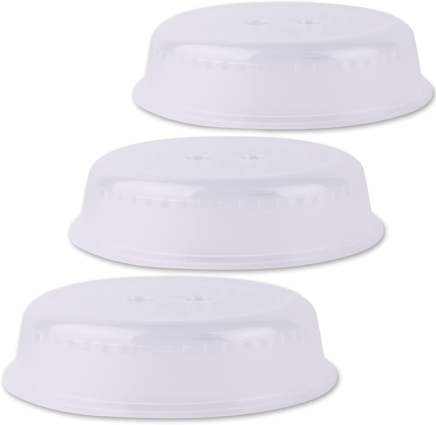 SIC 3 Pack Ventilated Microwave Plate Cover | Anti-Splash Microwave Cover for Fo...