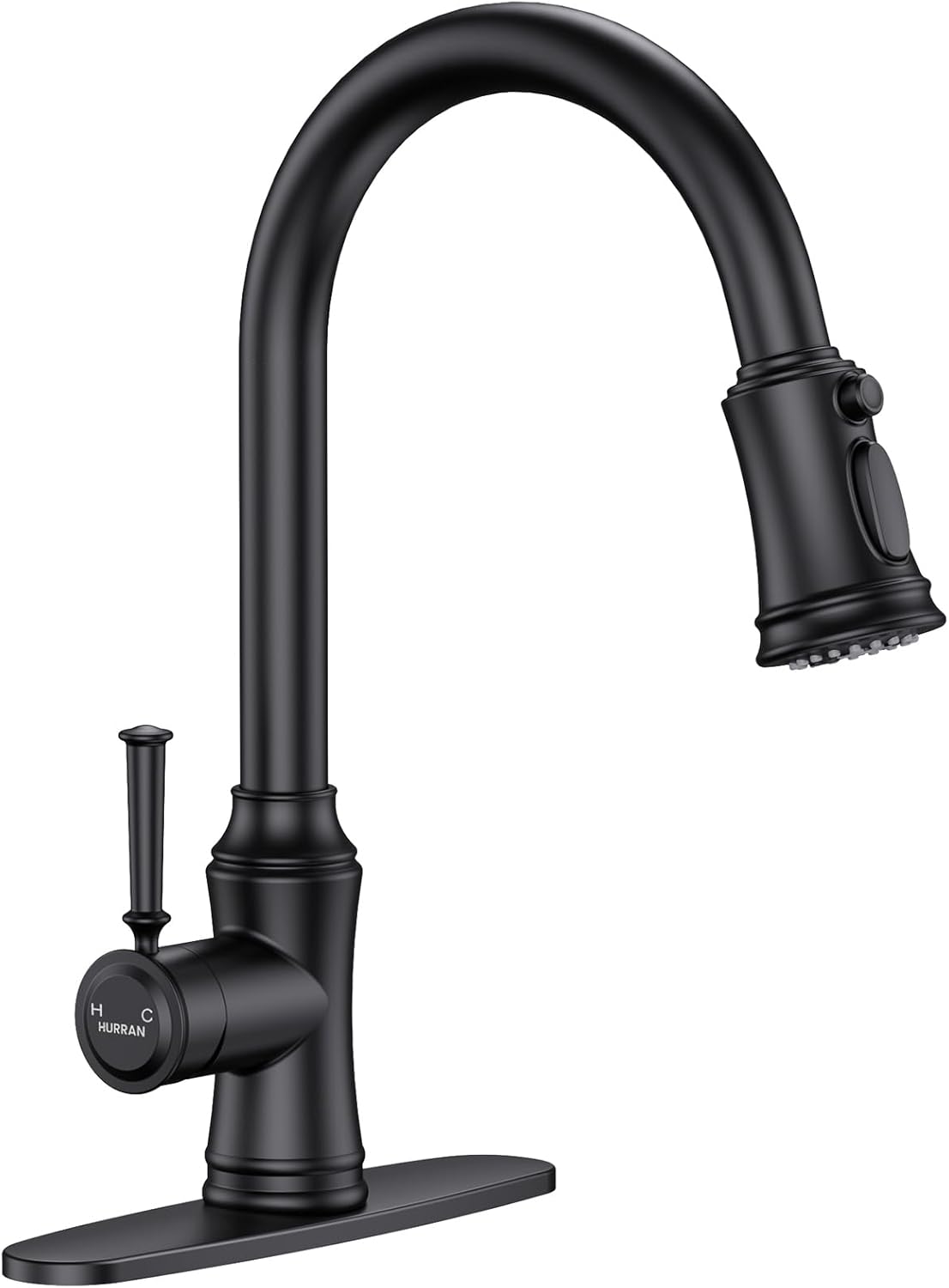 Kitchen Faucet with Pull Down Sprayer, Single Handle High Arc Utility Sink Fauce...