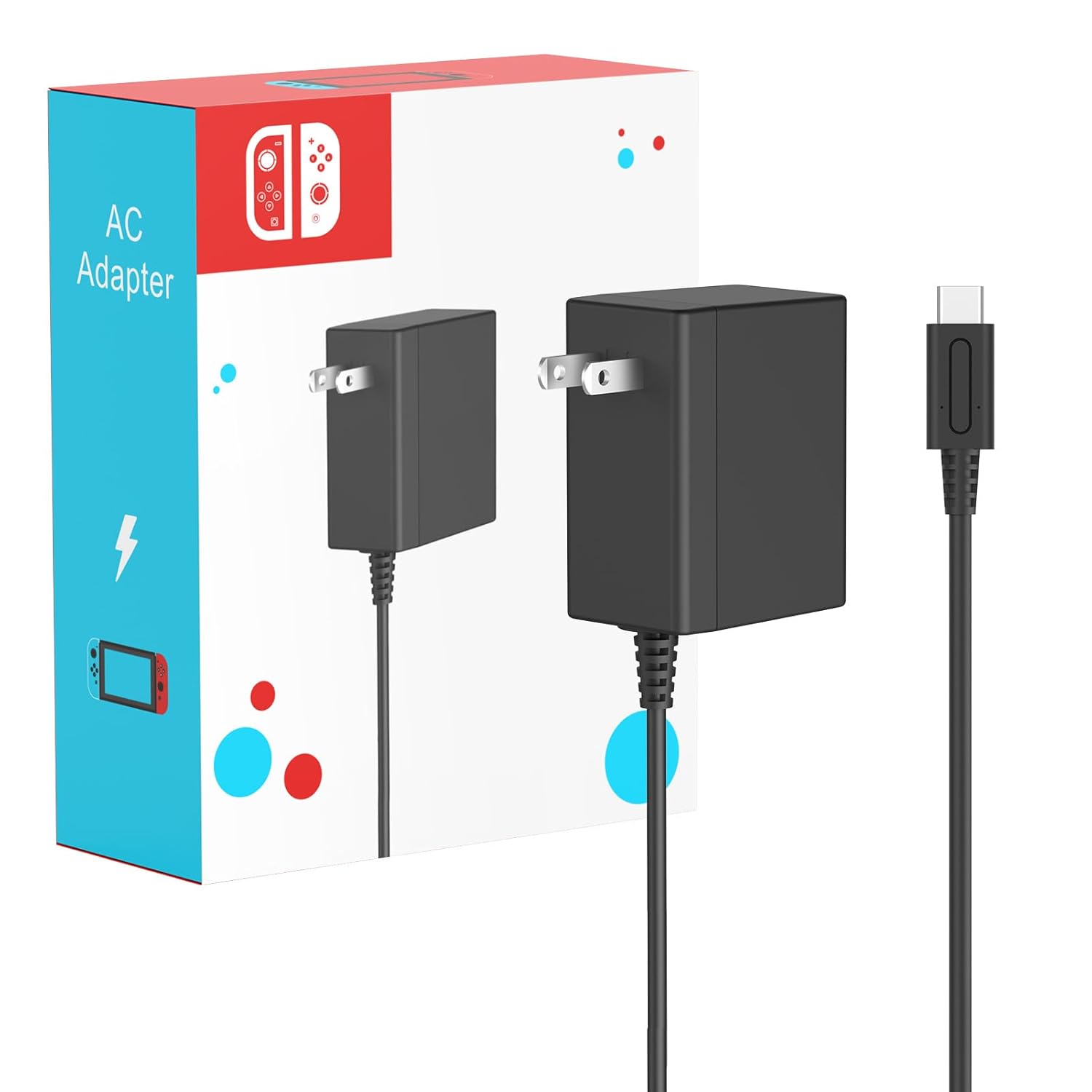 MARSDOCK 45W Charger for Nintendo Switch - 15V 2.6A AC Adapter Fast Charging wit...