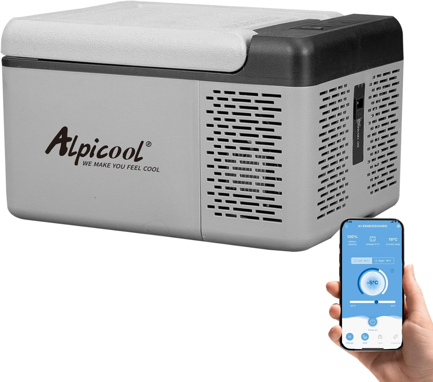 Alpicool C9 9L Car Fridge 12v Car Mini Fridge Car Refrigerator Portable Quiet Ca...