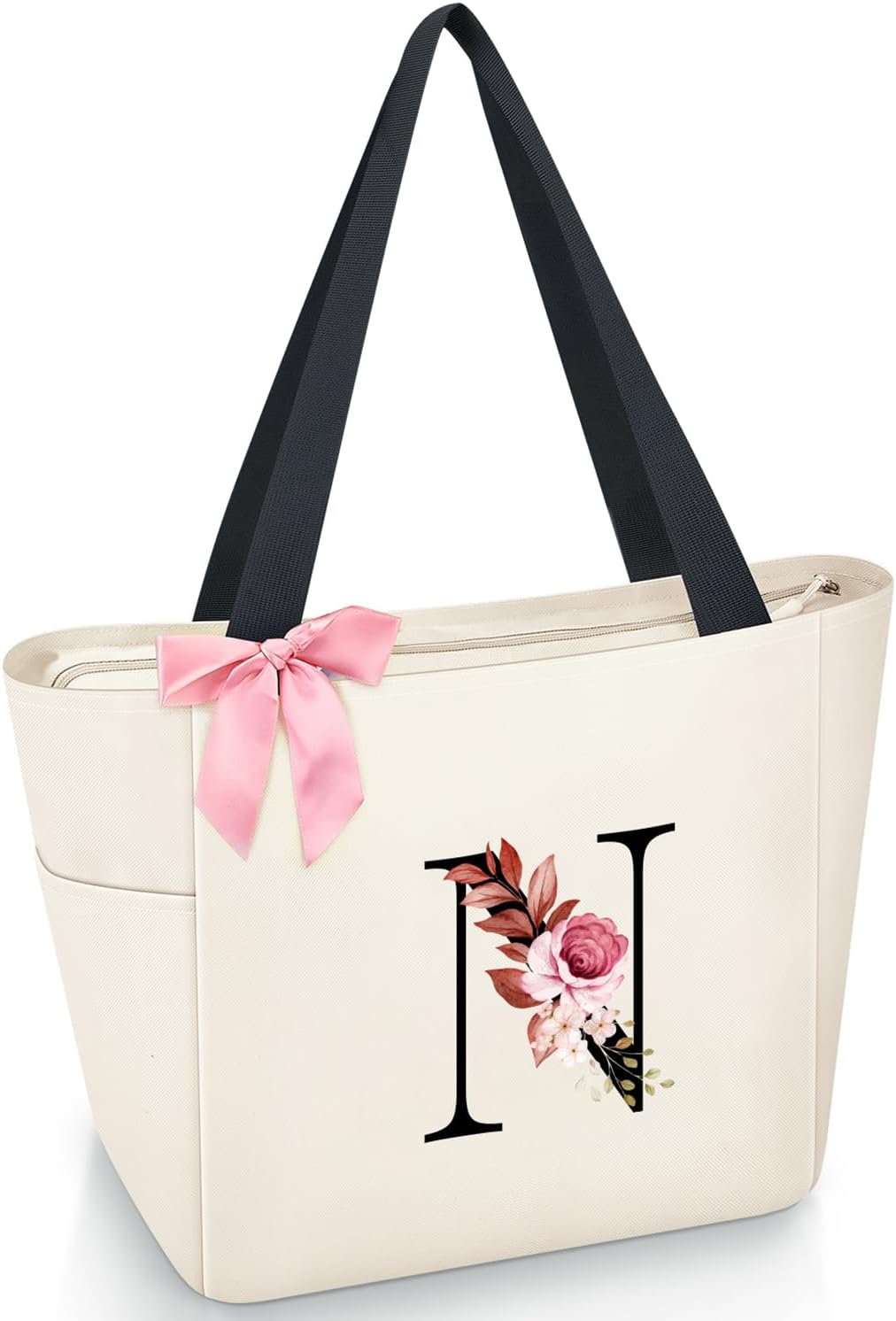 Vavabox A-Z Initial Personalized Tote Bag,Waterproof Gifts for Women, Bridesmaid...