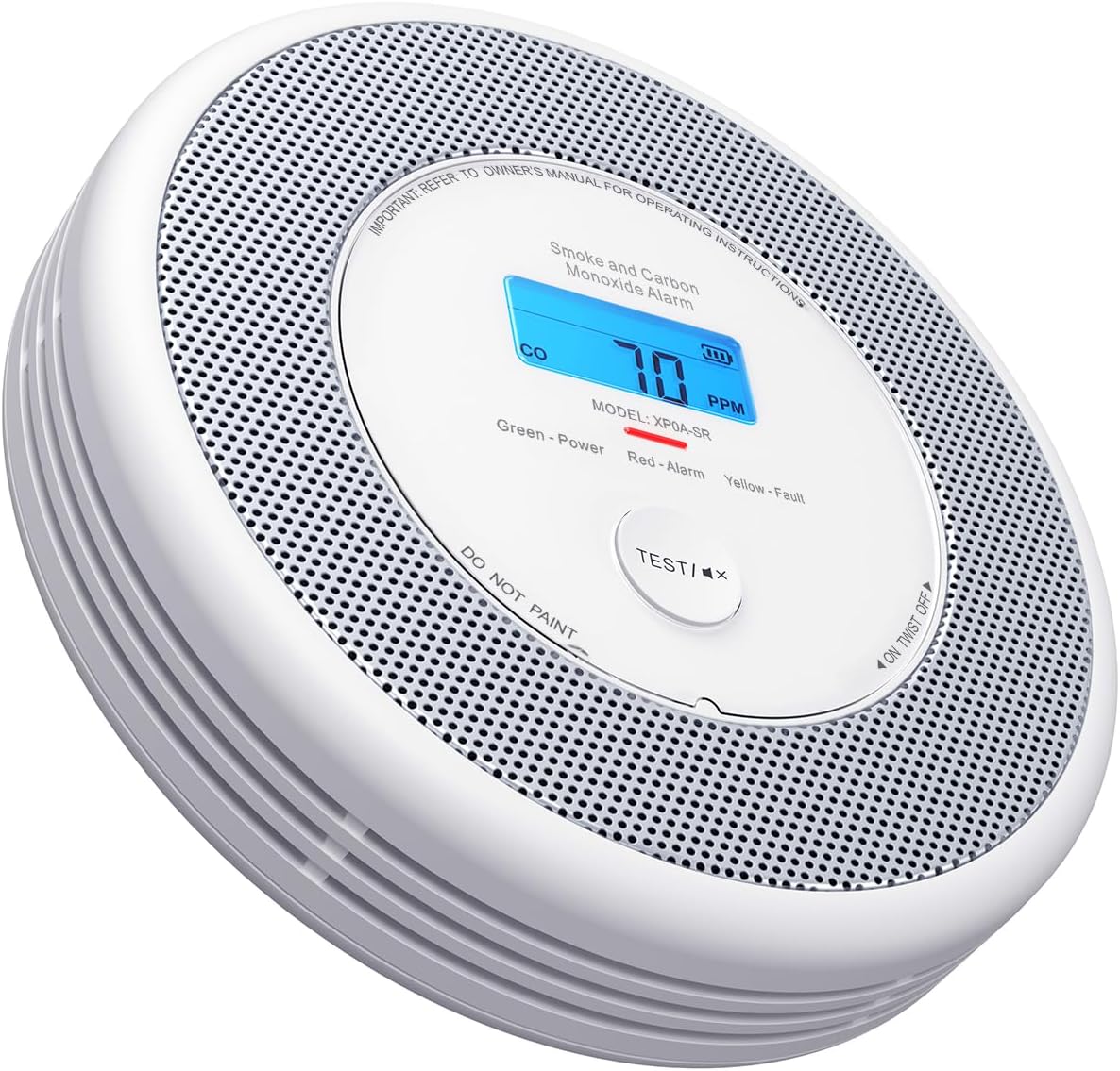 X-Sense Combination Smoke and Carbon Monoxide Alarm with English Voice Alerts, S...