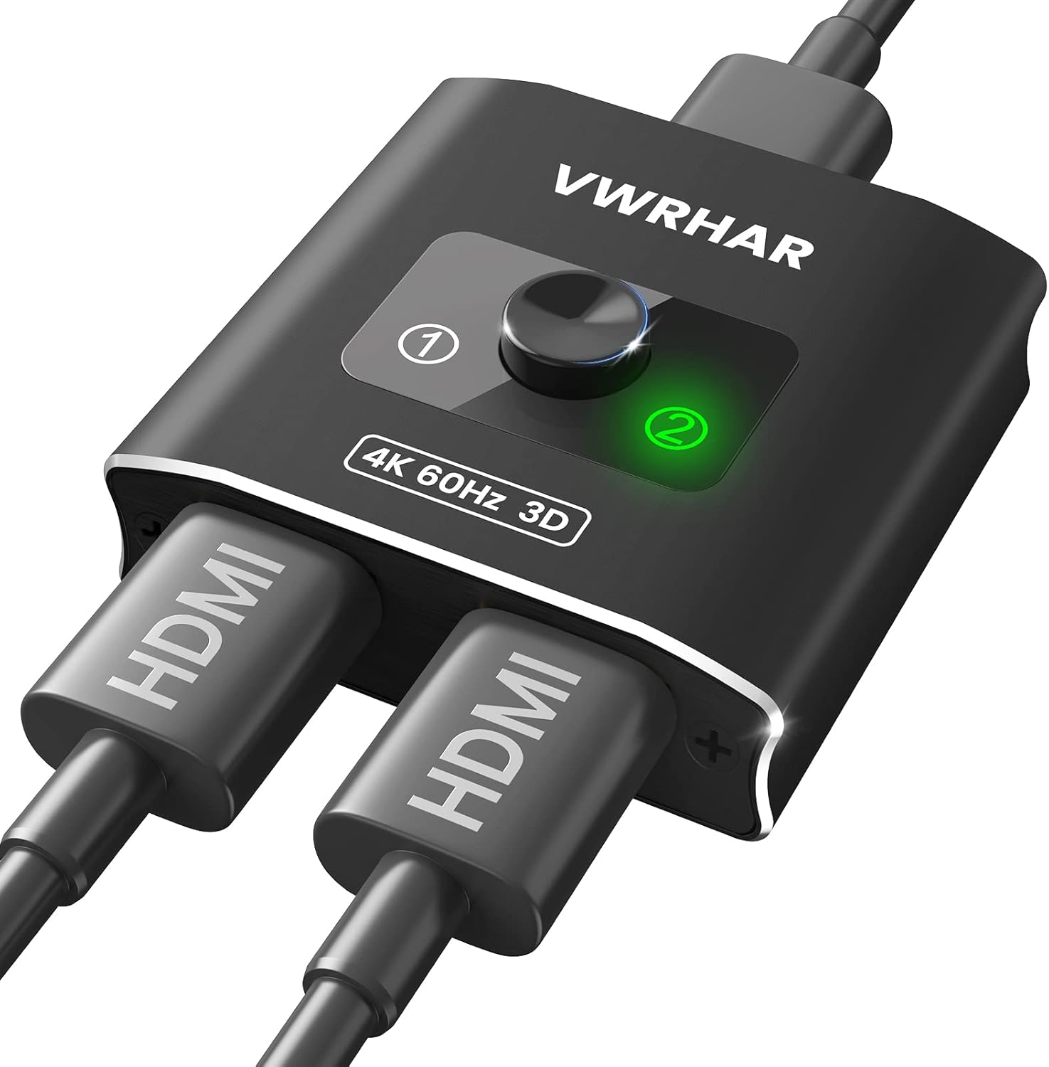 HDMI Splitter, HDMI Switch 4K@60Hz, Aluminum HDMI Splitter 2 In 1 out / 1 In 2 o...