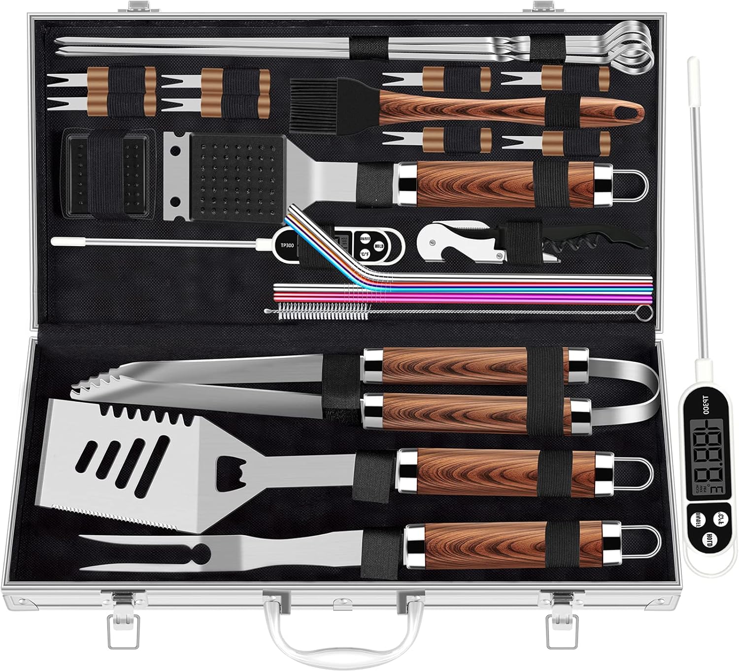 ROMANTICIST 26pcs Extra Thick Stainless Steel Gril...