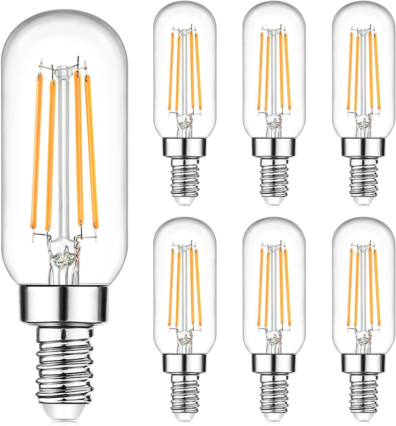E12 Edison LED Light Bulbs 40 Watt Equivalent Candelabra, Dimmable 2700K Warm Wh...