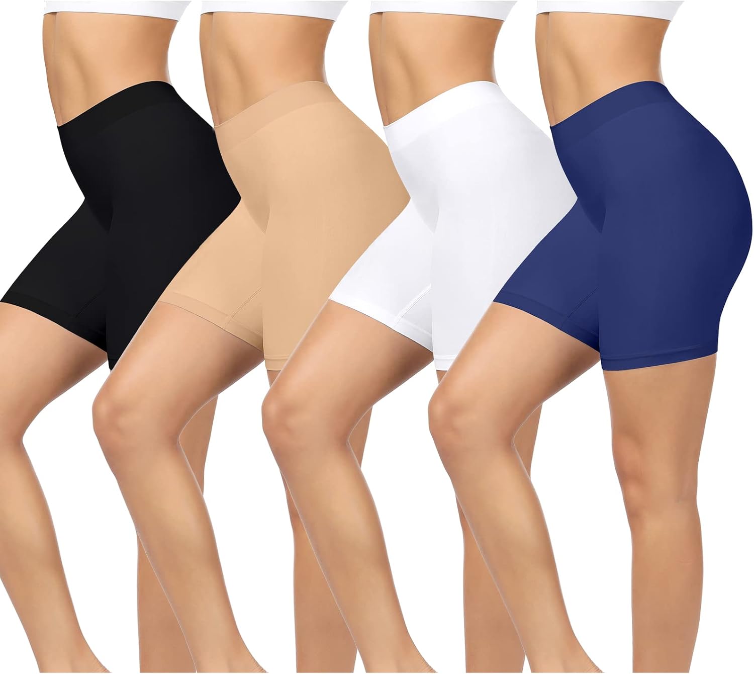 BESTENA 4 Pack Slip Shorts for Under Dress Seamless Smooth Boyshorts Panties Box...