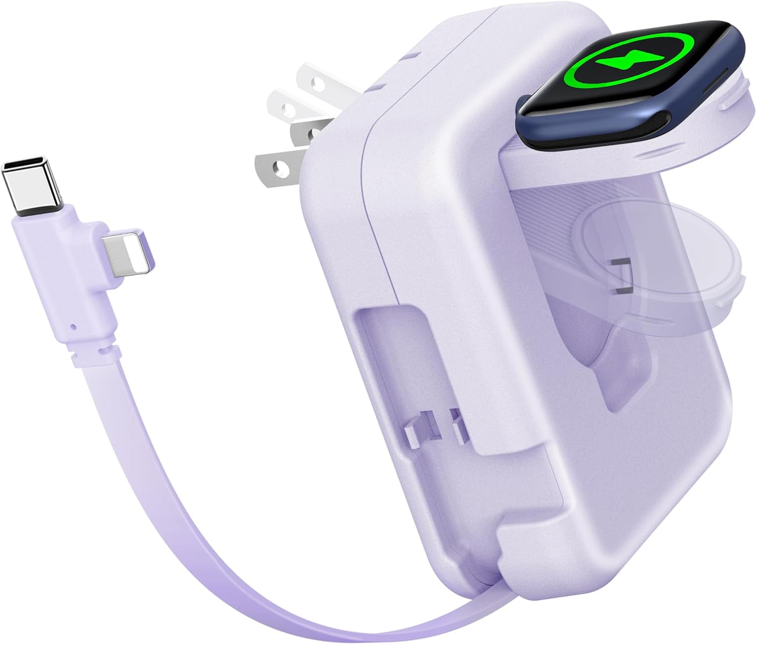 2in1 Apple Watch Charger, 36W Retractable Charger for iPhone Apple Watch,Travel...