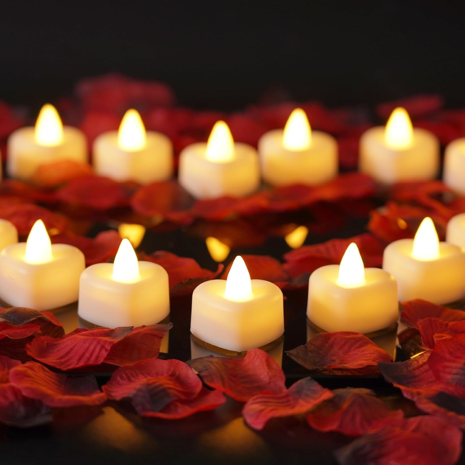 Homemory Rose Petals and Candles Set for Romantic Decorations Special Night, 200...