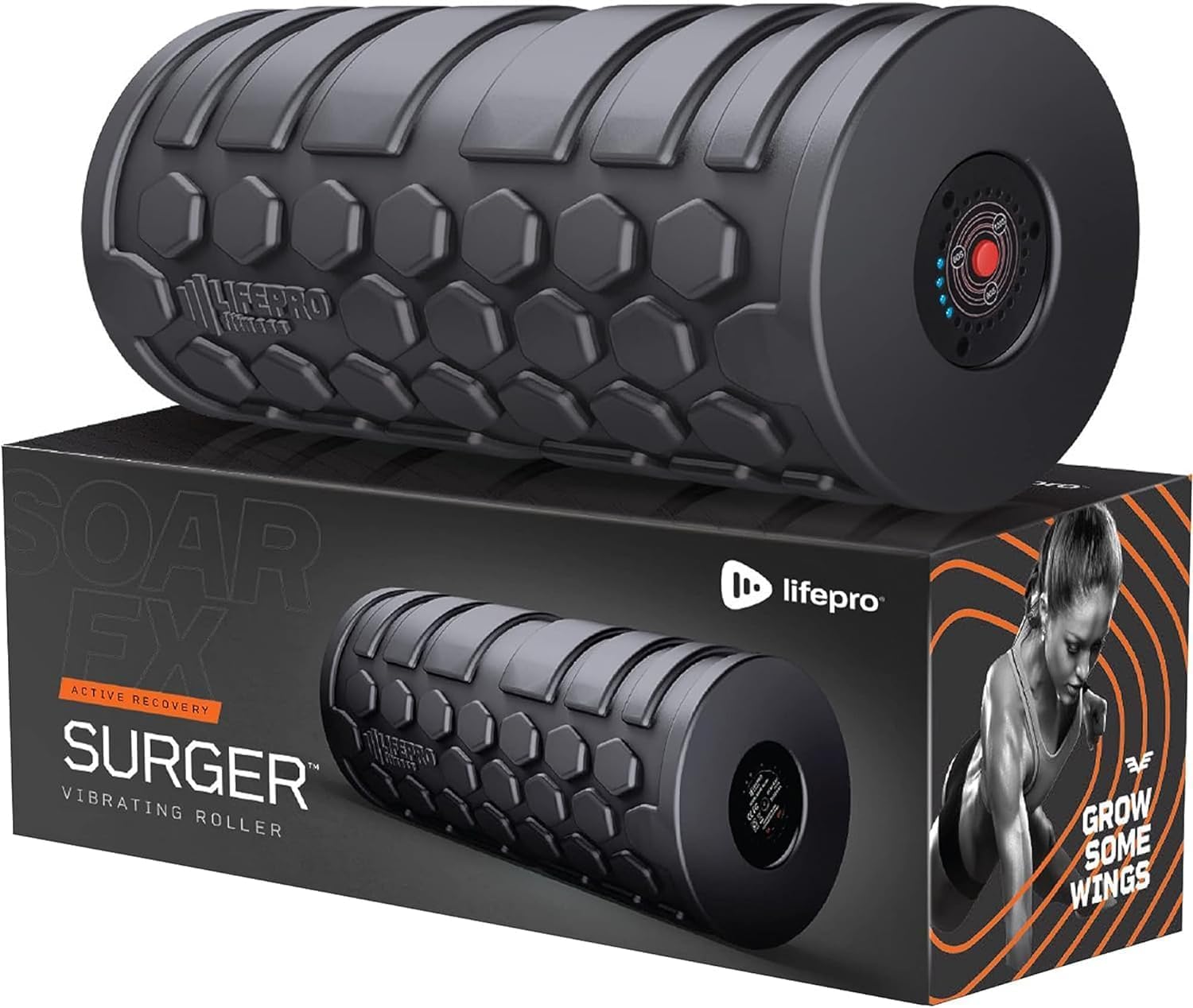 Lifepro 4-Speed Vibrating Massage Ball - Peanut Massager and Vibrating Foam Roll...