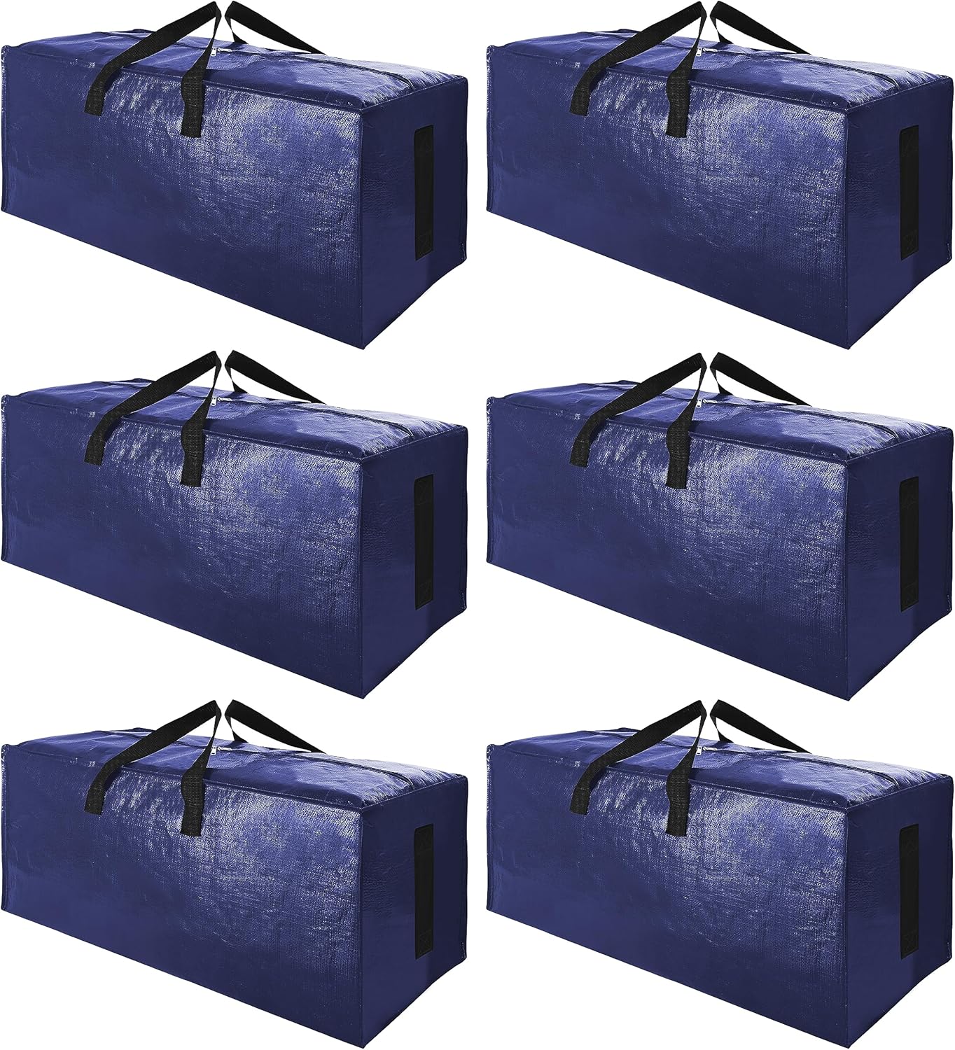 SWEET DOLPHIN 6 Pack Extra Large Moving Bags with Strong Zippers & Carrying Hand...