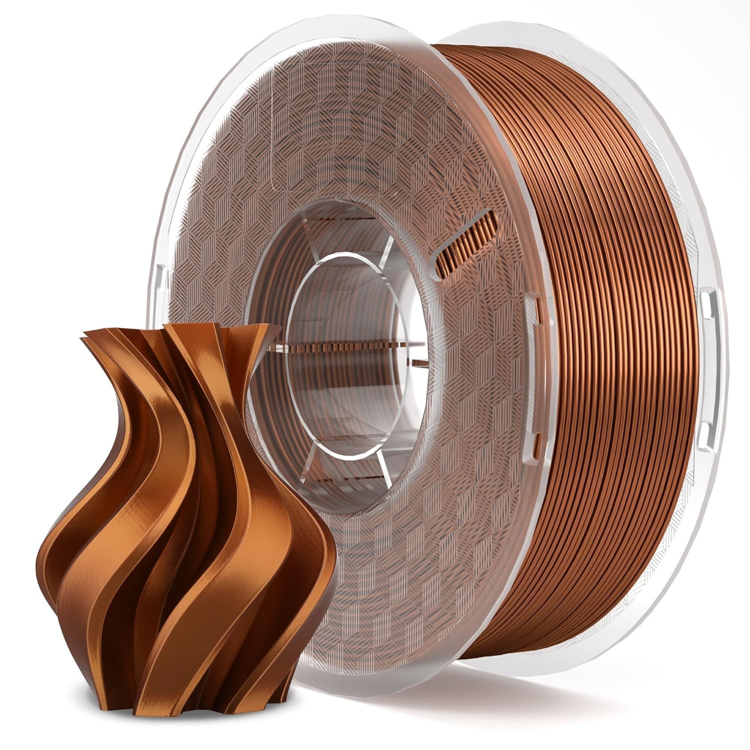 ELEGOO Silk PLA Filament 1.75mm Bronze 1KG, 3D Printer Filament Dimensional Accu...