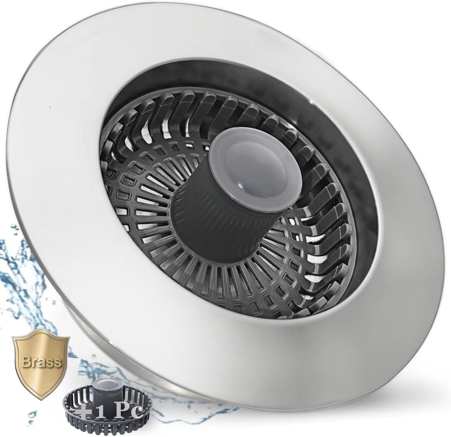 3 in 1 Kitchen Sink Stopper, Pop Up Kitchen Sink Drain Strainer, with An Extra B...