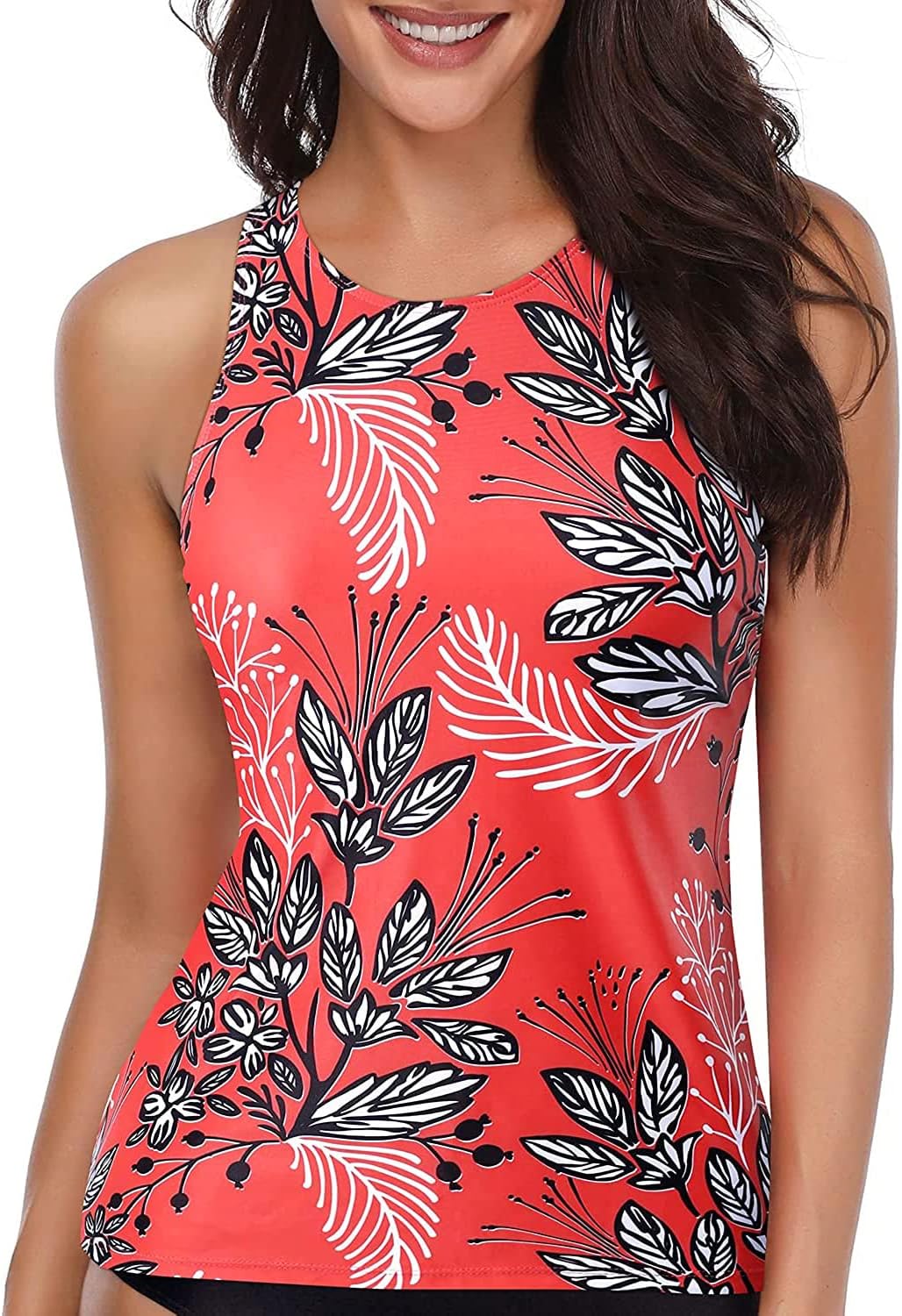 Holipick High Neck Tankini Top Bathing Suit Tops for Women Tummy Control Tank To...