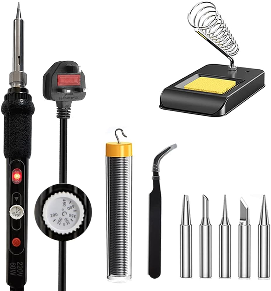 Soldering Iron Kit Electric with Switch 60W Adjust...