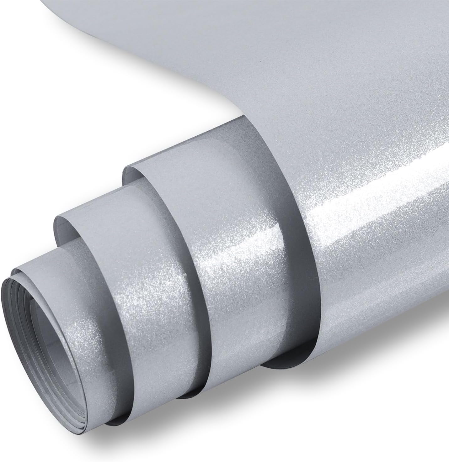 Hode Sticky Back Plastic Self Adhesive Wallpaper, Grey Vinyl Wrap Film Roll, Fur...