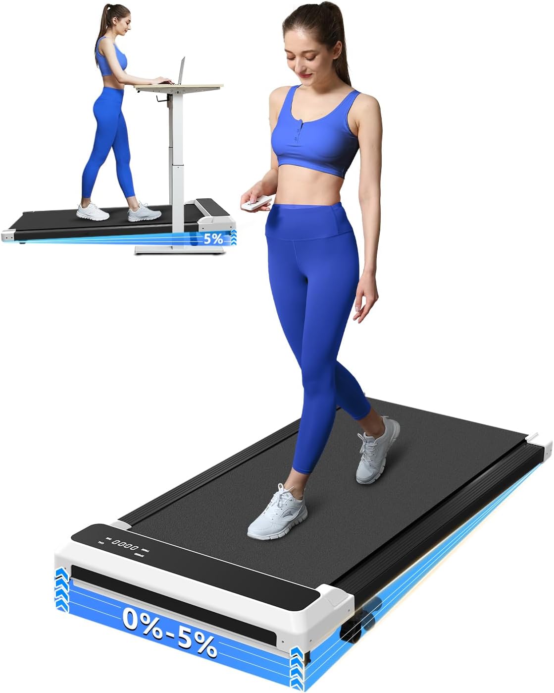 Walking Pad Treadmill, Walking pad with Incline,Walking pad for Walking and Jogg...