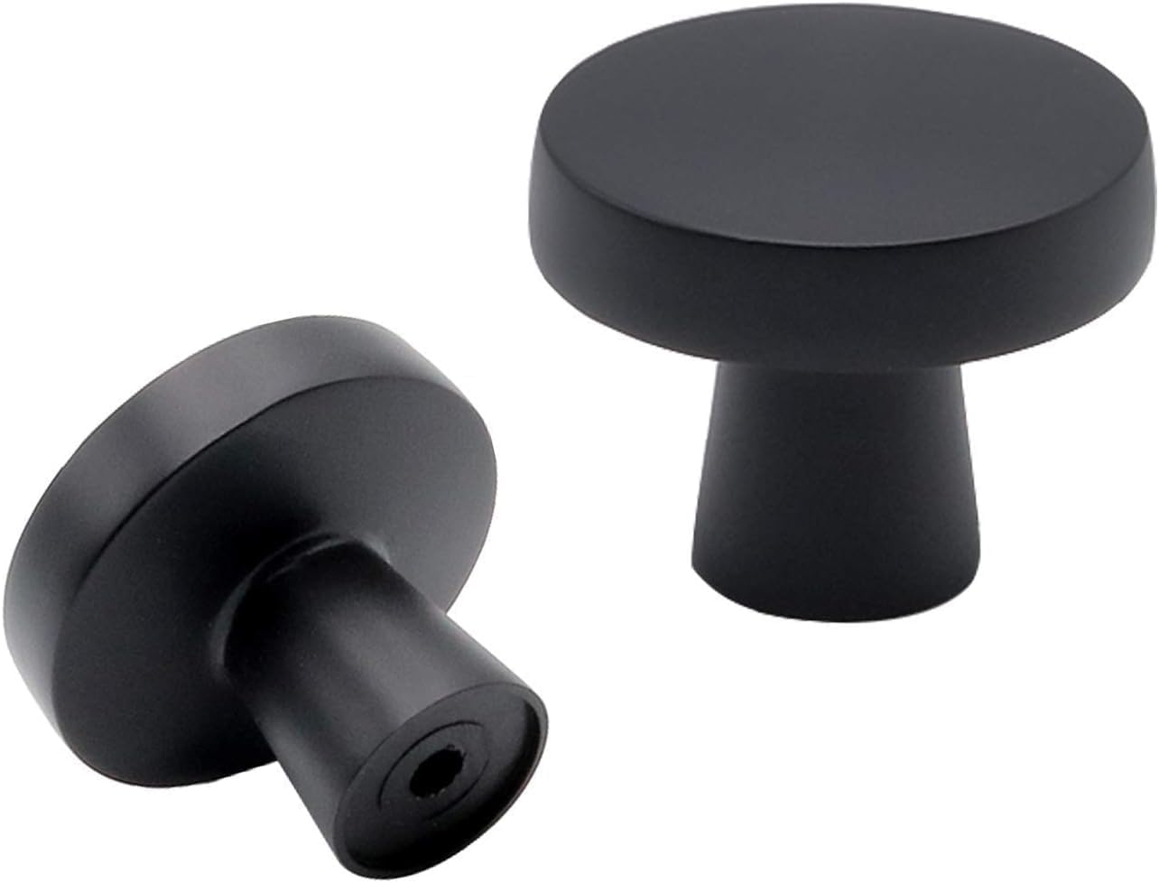 goldenwarm 30 Pack Matte Black Cabinet Knobs for Kitchen Hardware Handles Round...