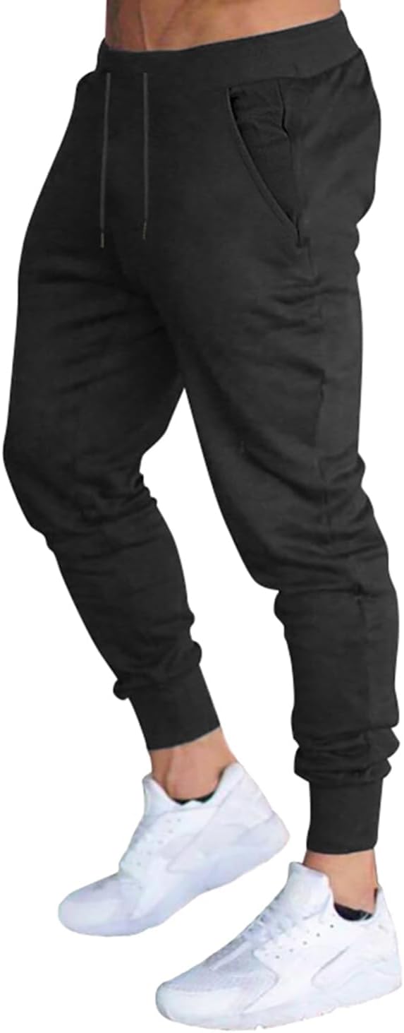 BUXKR Men's Slim Joggers Workout Pants for Gym Running and Bodybuilding Athletic...