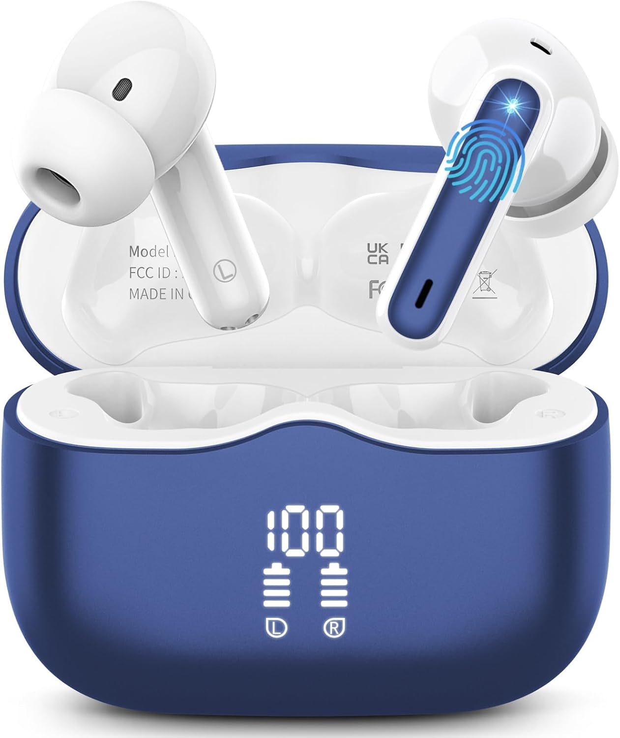 Wireless Earbuds, Bluetooth 5.3 Headphones in Ear with HiFi Stereo Deep Bass, 4...
