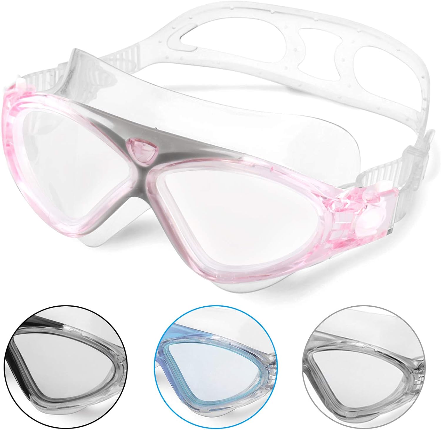 Swimming Goggles for Adults and Kids,Anti Fog No Leakage Clear Vision UV Protect...
