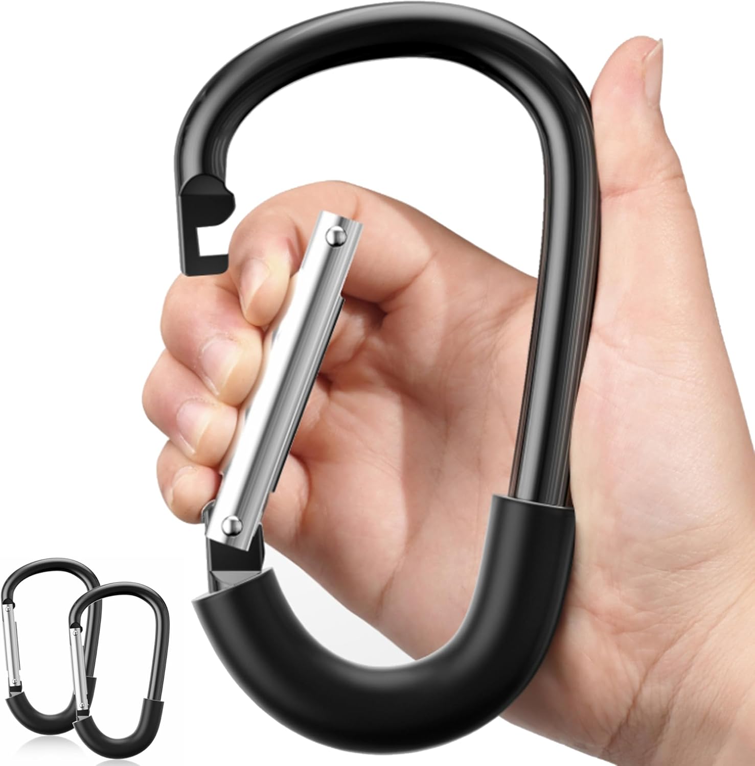 SURDOCA Buggy Clips, 2PCS Upgrade Pram Clips, Heavy Duty Pram Hooks for Bags, La...
