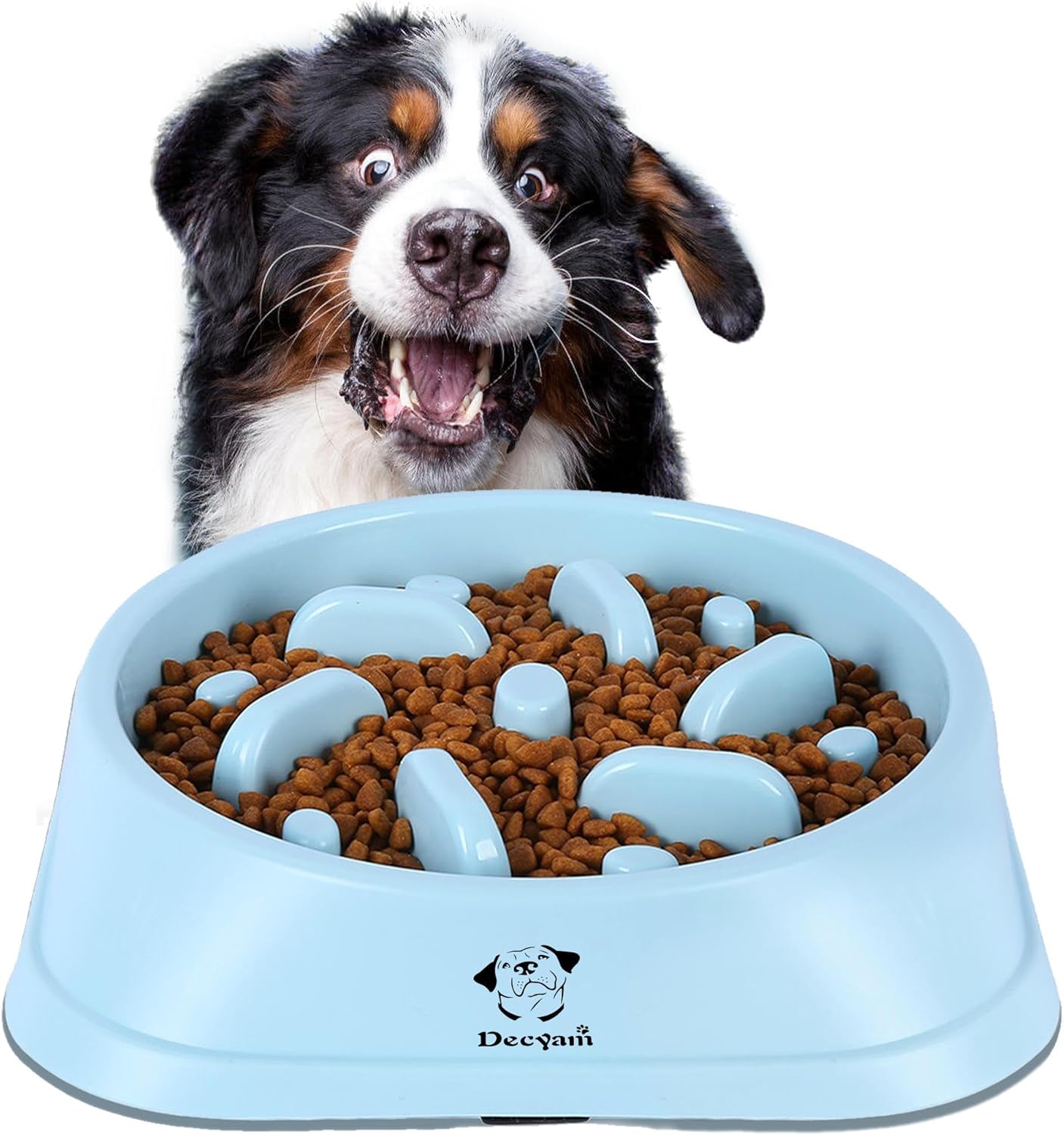 Decyam Slow Feeder Dog Bowl, Large, Slow Eating Dog Bowl, Pet Puppy Fun Puzzle F...