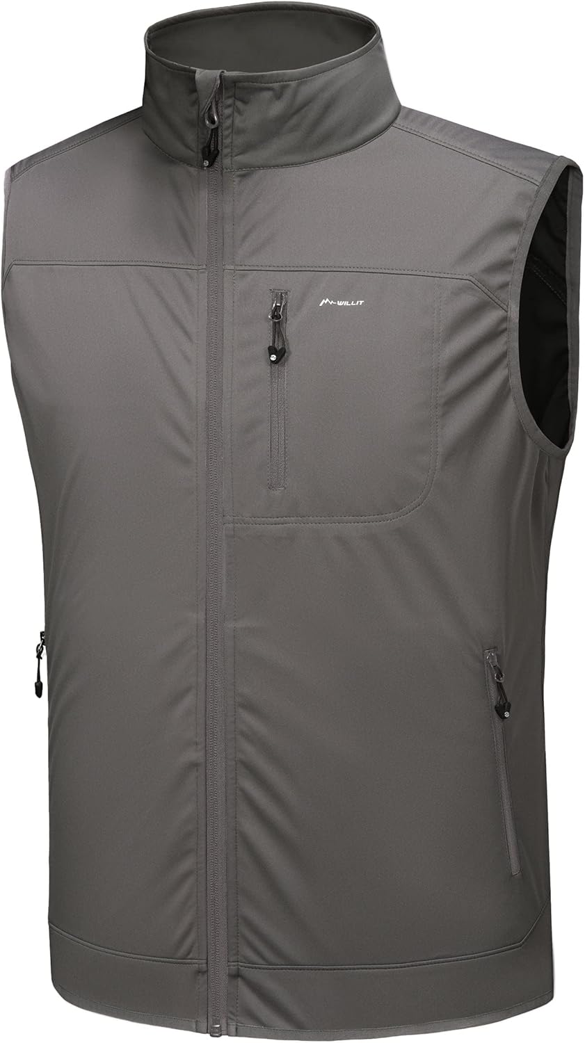 Willit Men's Golf Vest Lightweight Softshell Vest Outerwear Sleeveless Jacket Hi...