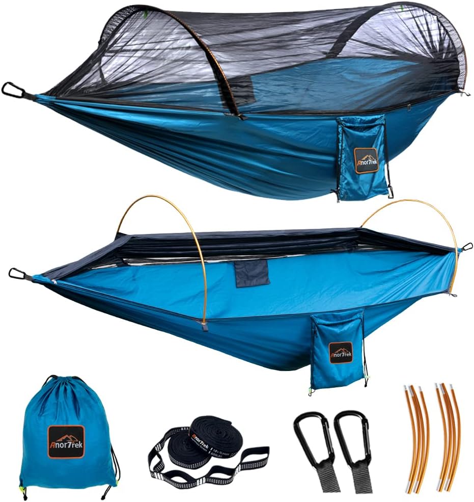 Professional Camping Hammock with Mosquito Net, Lightweight Portable Double Hamm...