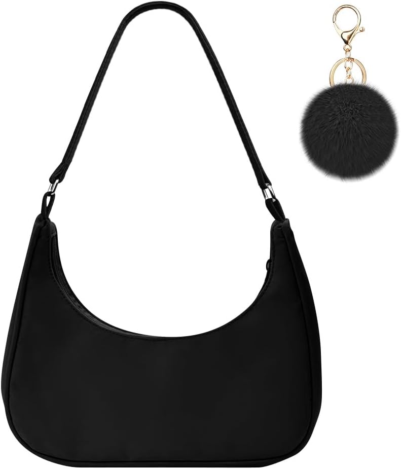 Aucuu Shoulder Bags for Women, Nylon Shoulder Y2K Bag, Lady Underarm Bag, Mini H...