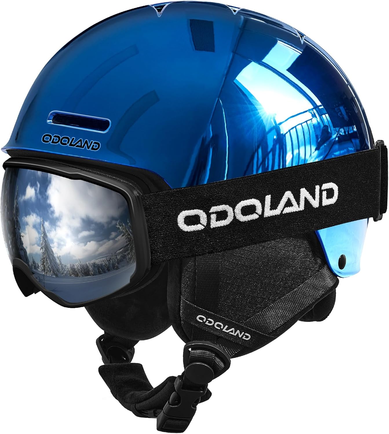 Odoland Kids Ski Helmet, Snow Helmet with Ski Goggles, Shockproof, Windproof, Sa...