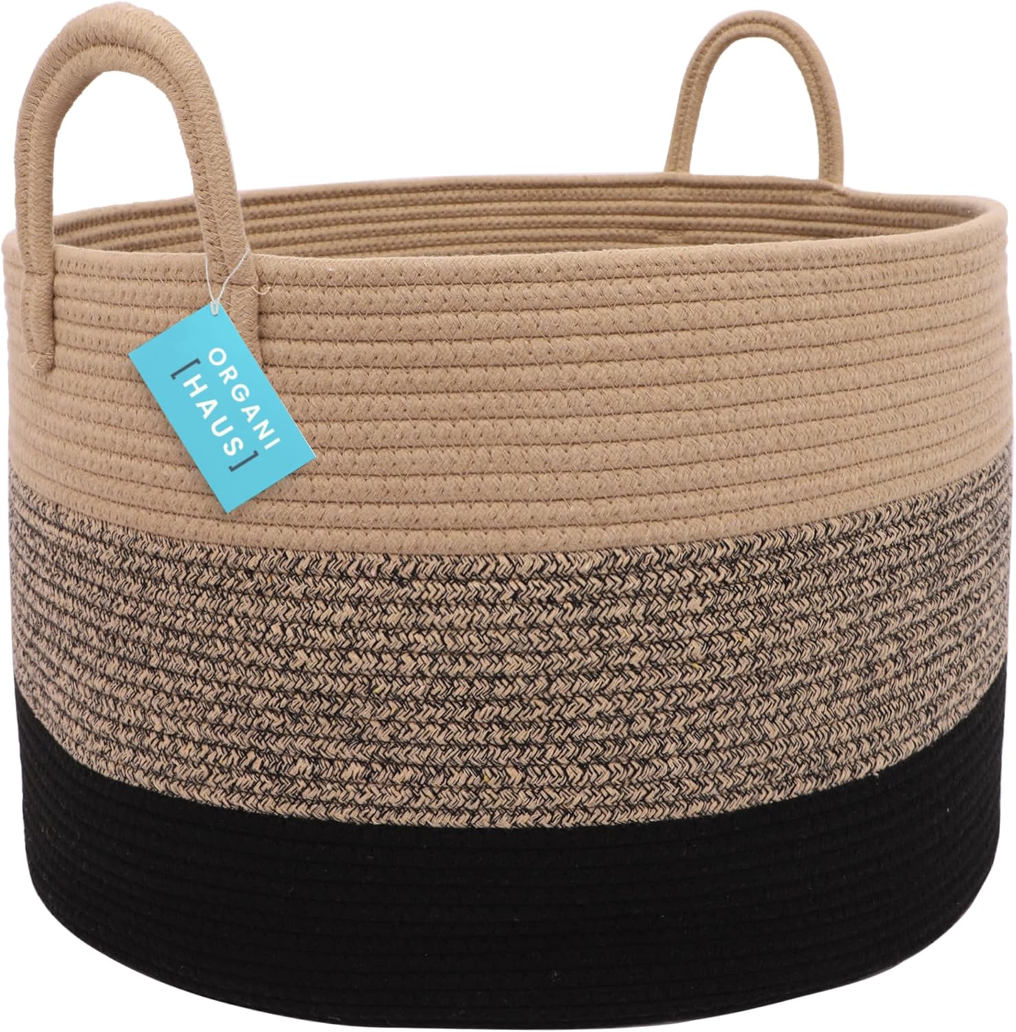 OrganiHaus Brown Laundry Hamper, Big Blanket Storage, Kids Laundry Baskets for B...