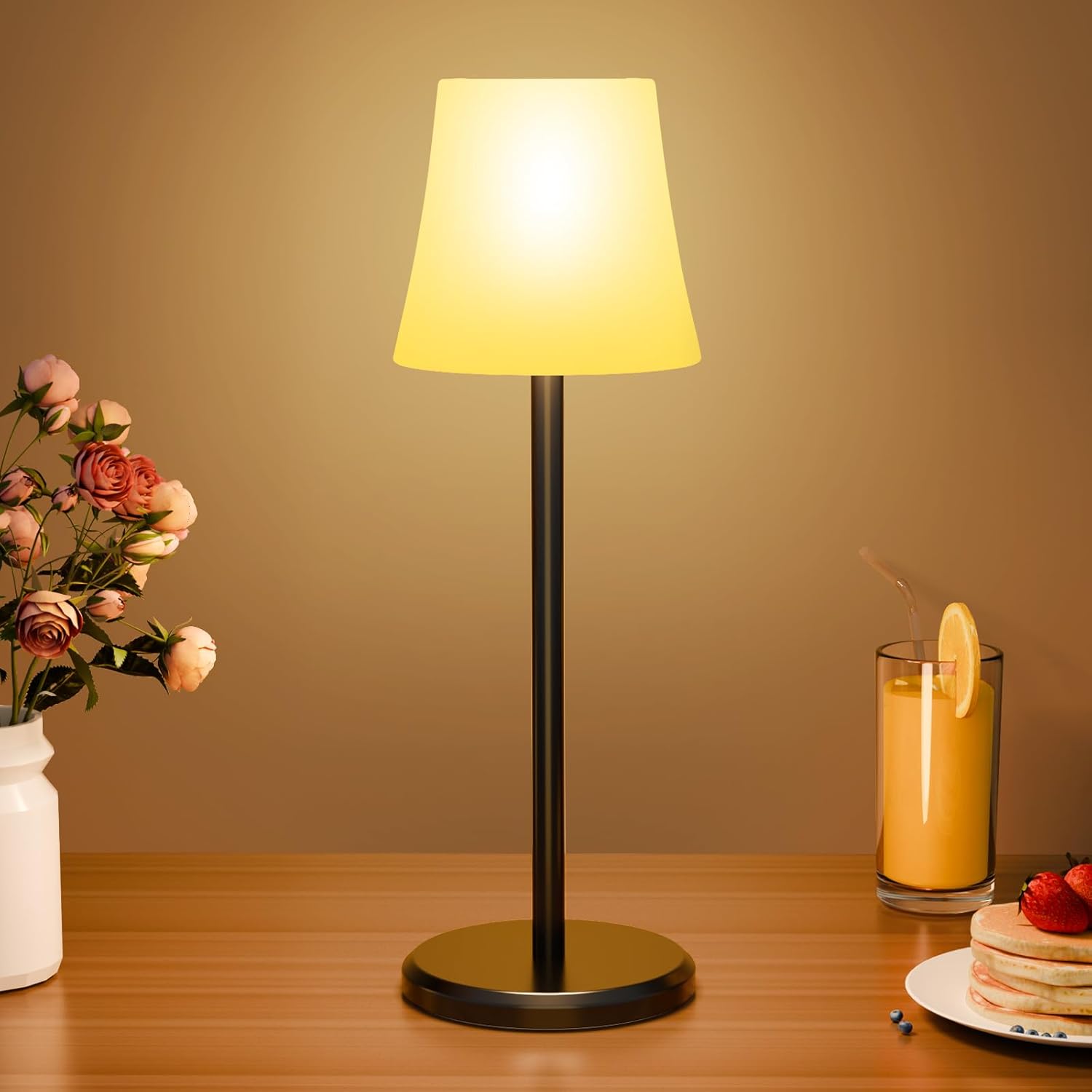Suright Rechargeable Cordless Table Lamp, Dimmable LED Desk Lamp 3 Colors, Touch...